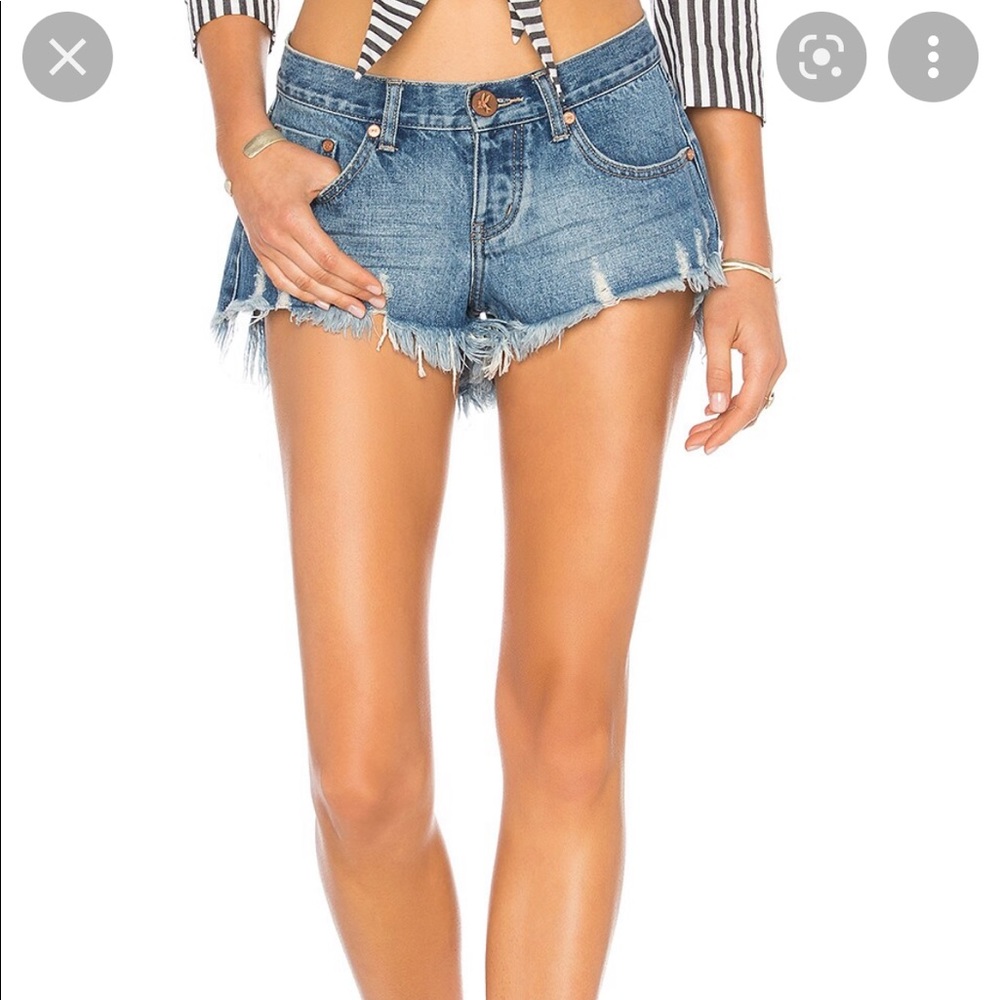 One Teaspoon Bonita Denim Short in Pacifica